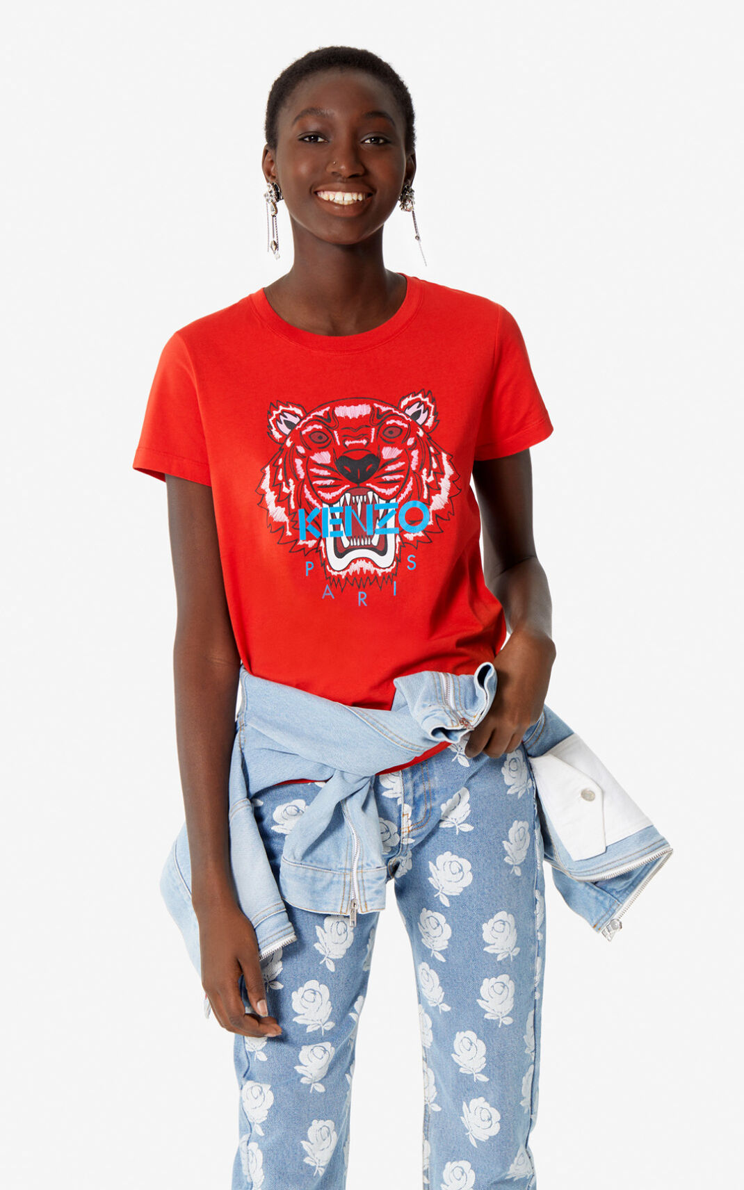 Kenzo Tiger T-shirt Dames Rood | 62807VQNW